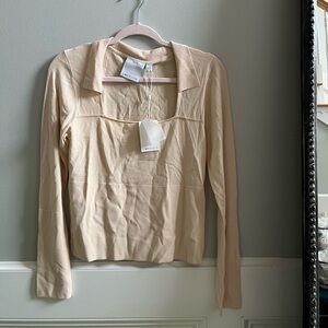 NWT C/MEO Collective Collared Long Sleeve Knit